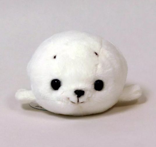 Sunlemon Cuddly Plush Fluffy Harp Seal Lap stuffed Hiza Azarashi Pet Choker 