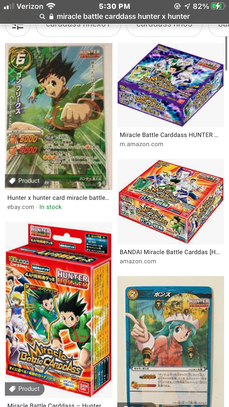 Hunter X Hunter Miracle Battle Carddass HHR HHEX02 10/18 